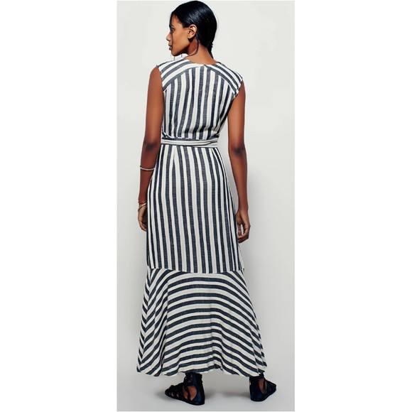 FREE PEOPLE LA Babe Stripe Sleeveless Midi Dress - Picture 2 of 12
